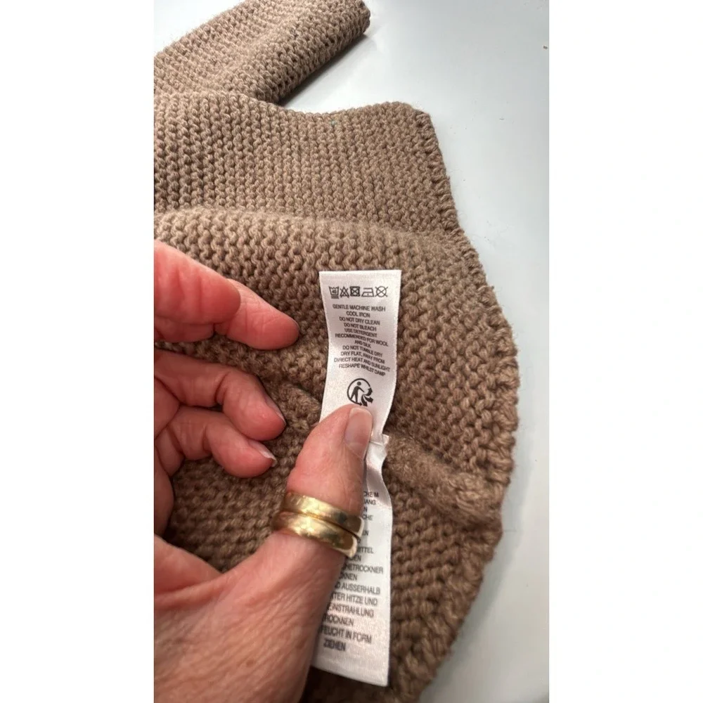 Baby Boden Brown Fox Applique Hooded Cotton Blend‎ Knit Sweater-6-12 Months